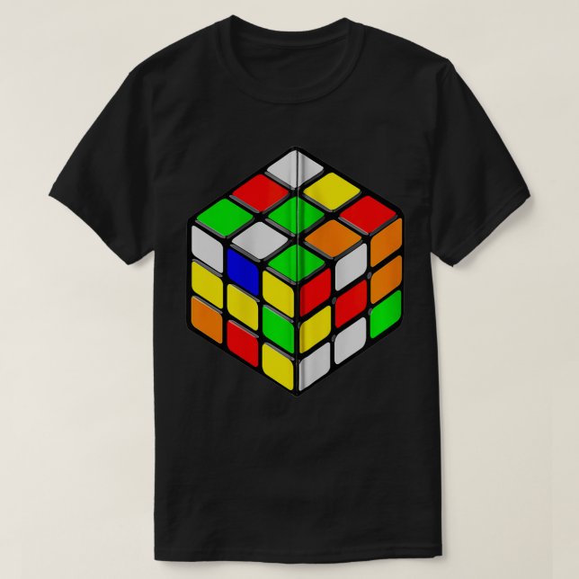 Speed Cubing Puzzle Cube for Men Women Zip  T-Shirt (Design Front)