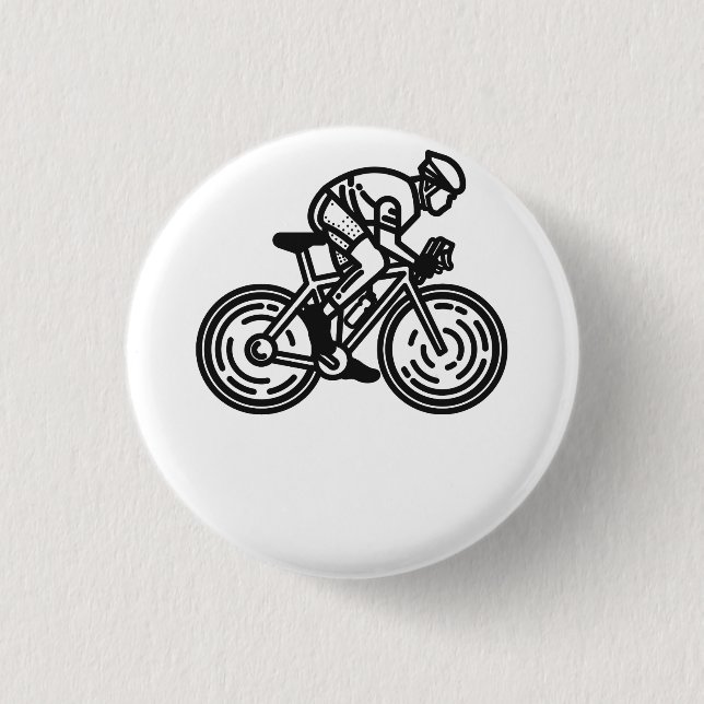 speed cyclist 1 inch round button (Front)