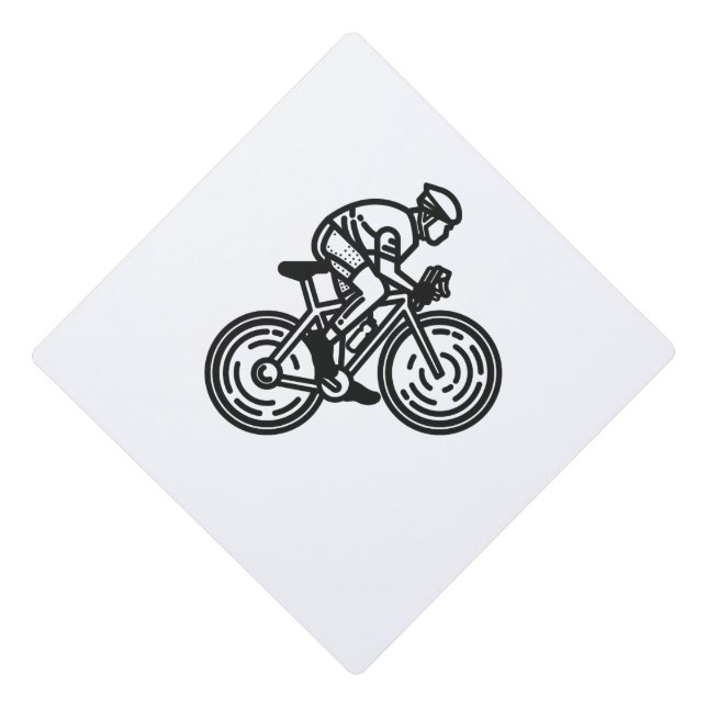 speed cyclist graduation cap topper (Front)