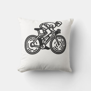 speed cyclist throw pillow