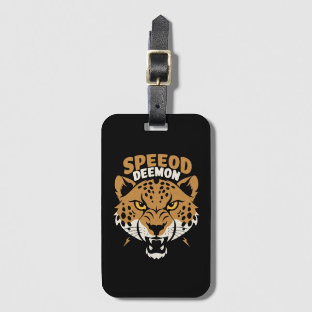 Speed Demon Luggage Tag (Front Vertical)