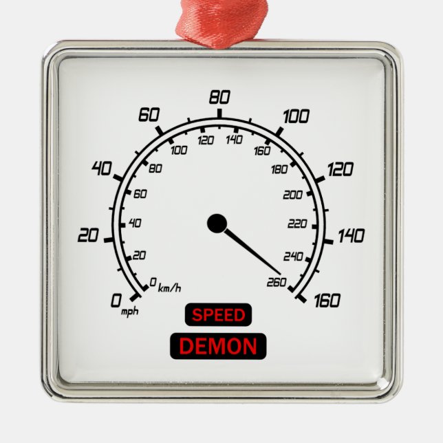 Speed Demon Metal Ornament (Front)