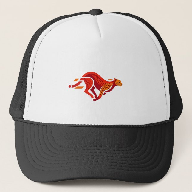 Speed Fury – Cheetah in Motion Tee Trucker Hat (Front)