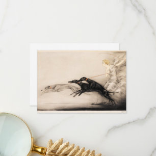 Speed II, Vitesse, 1933 by Louis Icart Thank You Card