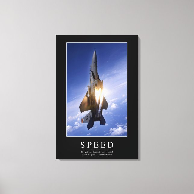 Speed: Inspirational Quote 1 Canvas Print (Front)