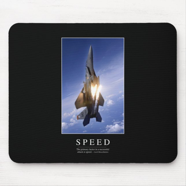 Speed: Inspirational Quote 1 Mouse Pad (Front)