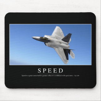 Speed: Inspirational Quote 2 Mouse Pad
