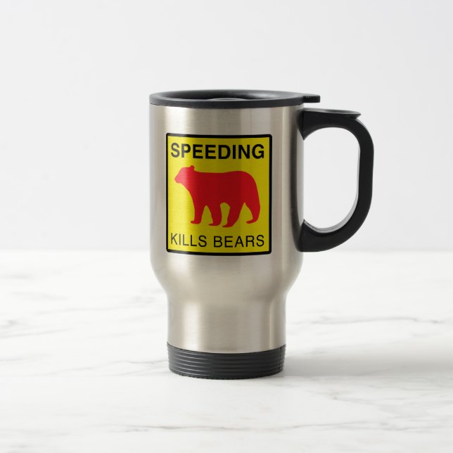 SPEED KILLS BEARS.ai Travel Mug (Right)