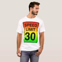 Speed Limit 30 Sign with Stoplight Colours