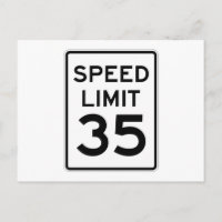 Speed Limit 35 MPH Sign