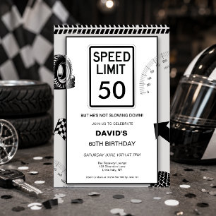 Speed Limit 50th Birthday Invitation
