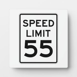 Speed Limit 55 MPH Sign Plaque