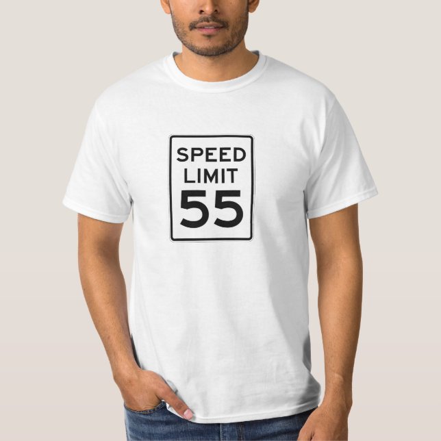 Speed Limit 55 MPH Sign T-Shirt (Front)