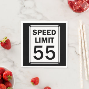 Speed Limit 55 Standard Cocktail Paper Napkin