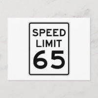 Speed Limit 65 MPH Sign