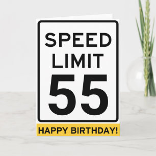 Speed Limit Birthday Card