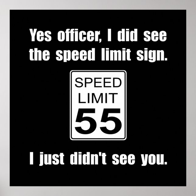 Speed Limit Poster (Front)