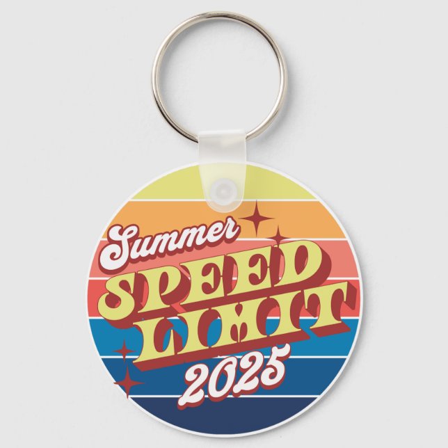 Speed Limit Summer 2025 Sunset Keychain (Front)