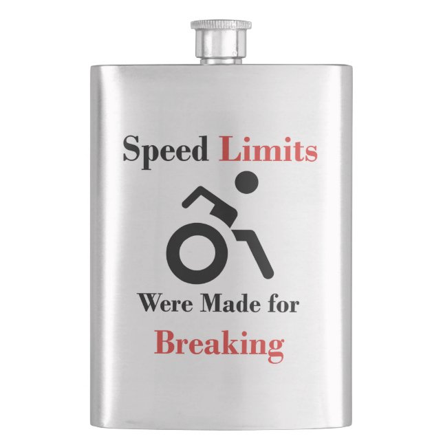 Speed Limits Were Made for Breaking Hip Flask (Front)