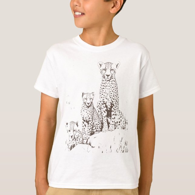 "Speed of the Savannah: Majestic Cheetah T-Shirt" T-Shirt (Front)
