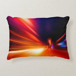 speed on night roadabstract,background,motion,blur accent pillow