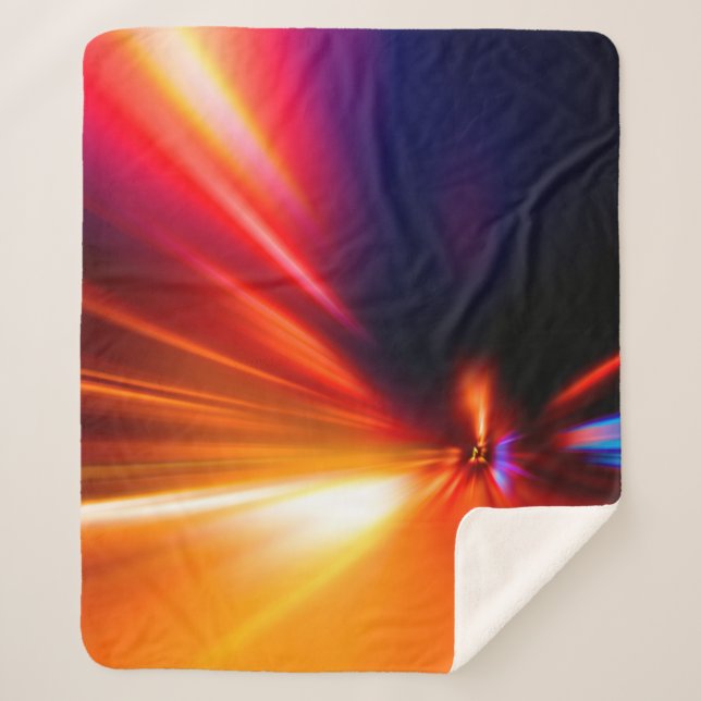 speed on night roadabstract,background,motion,blur sherpa blanket (Front)