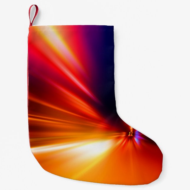 speed on night roadabstract,background,motion,blur small christmas stocking (Front)
