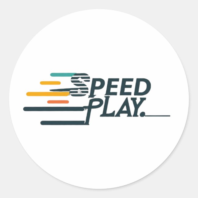 Speed Play Classic Round Sticker (Front)