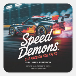 Speed Power Square Sticker