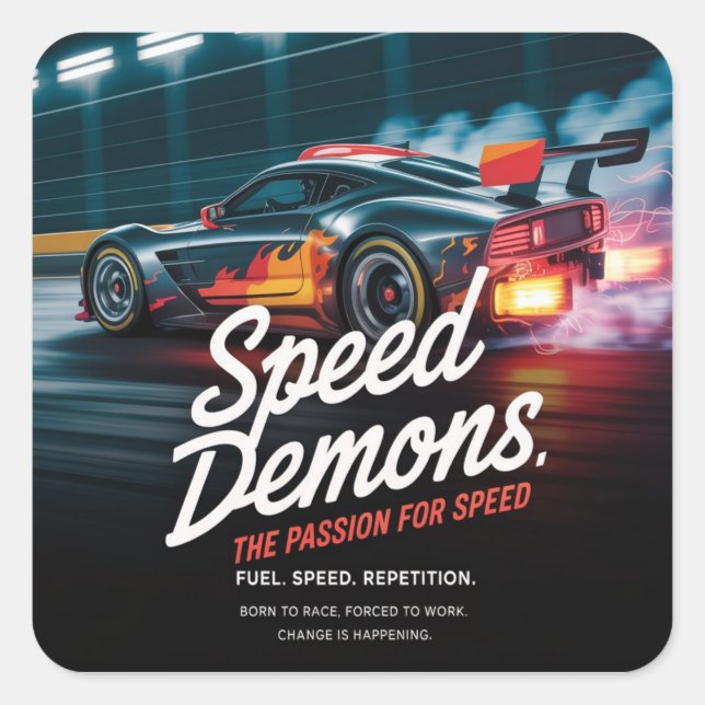 Speed Power Square Sticker (Front)