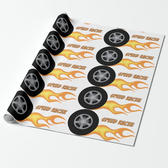 Speed Racer Wrapping Paper (Unrolled)