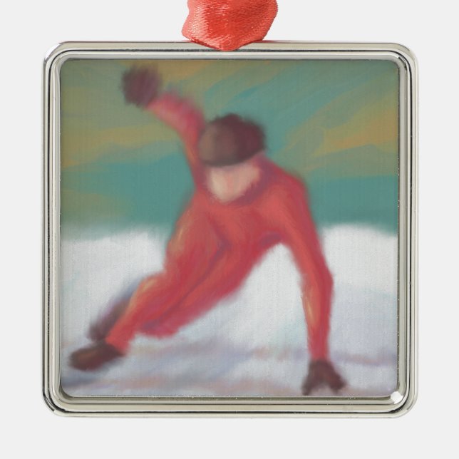 Speed Skate Metal Ornament (Front)