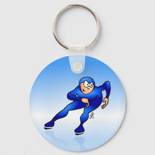 Speed skater keychain