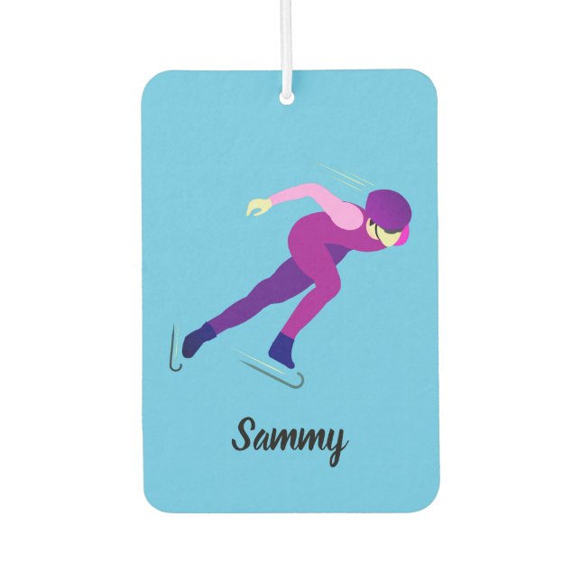 Speed Skating Air Freshener (Front)