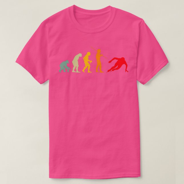 Speed Skating Evolution Ice Skaters 1 T-Shirt (Design Front)