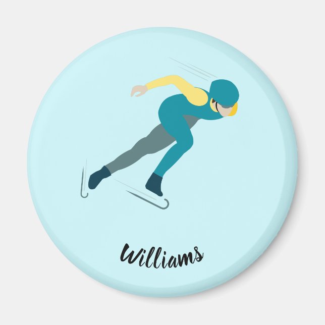 Speed Skating Magnet (Front)