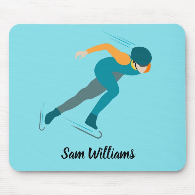 Speed Skating Mouse Pad (Front)