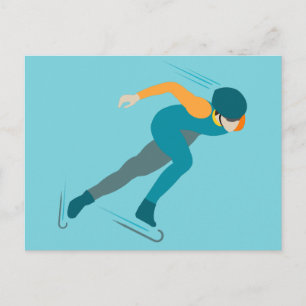 Speed Skating Postcard
