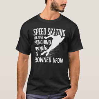 Speed Skating Skates Short Track Skater Workout Tr T-Shirt