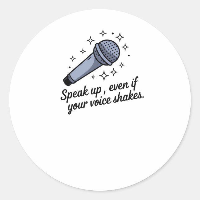 Speed Up - Autocollant de microphone Motivationnel (Devant)