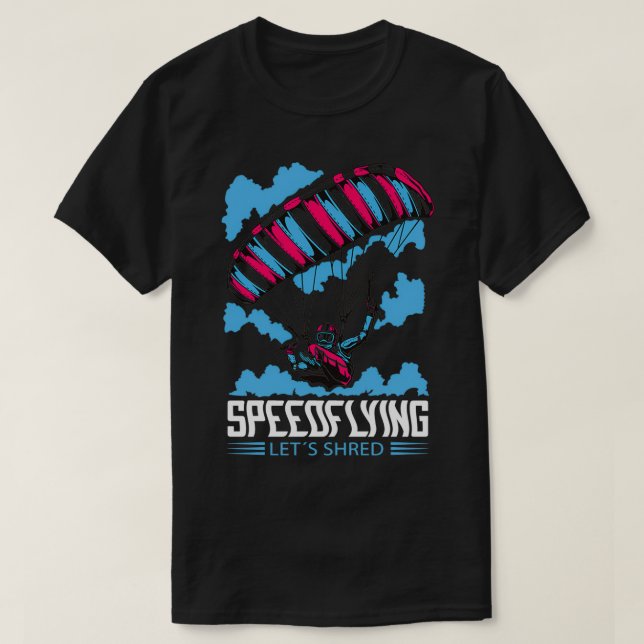 SpeedFlying and Speed Riding Flying Advanced Parag T-Shirt (Design Front)