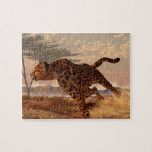Speeding Cheetah Jigsaw Puzzle