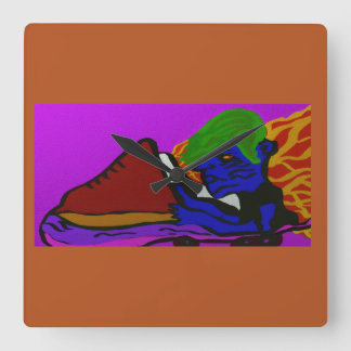 Speeding Goblin Square Wall Clock