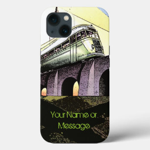Speeding Train on Bridge (Personalized) iPhone 13 Case