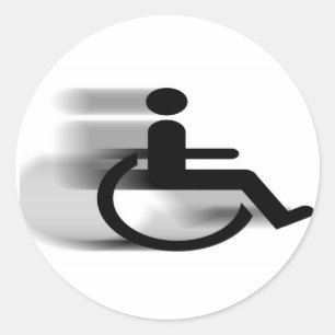 Speeding Wheelchair Sticker