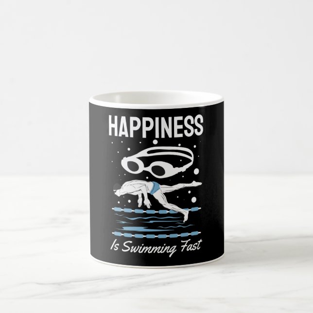 Speedo Swimmer - Happiness is Swimming Fast Coffee Mug (Center)