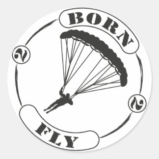 speedriding speedflying classic round sticker