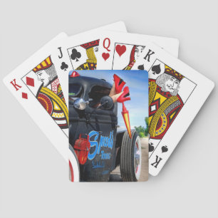 Speeds Towing Rat Rod Truck Rockabilly Betty Pinup Playing Cards