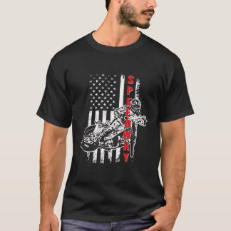 Speedway Bike S American Flag T-Shirt