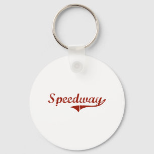 Speedway Indiana Classic Design Keychain